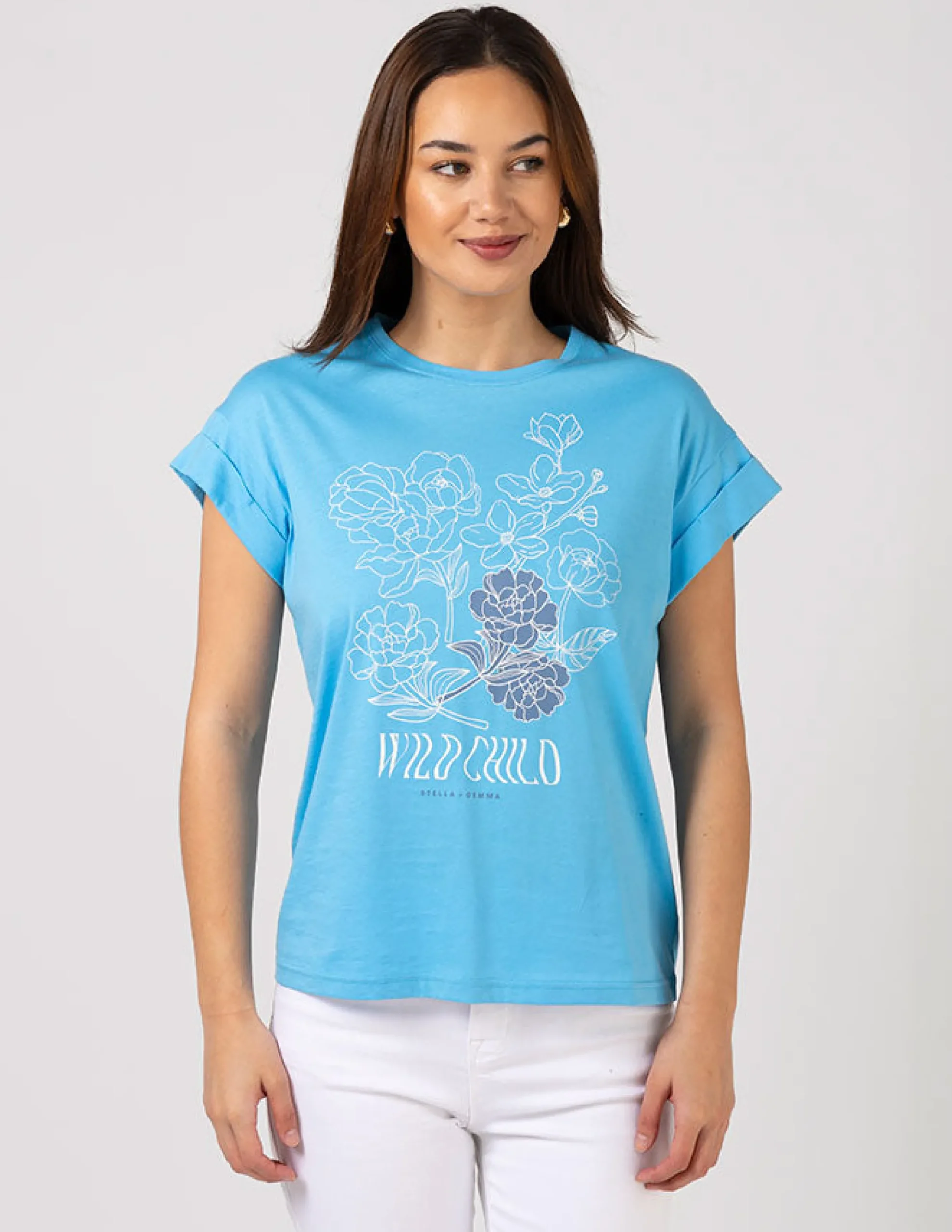 Ace Tee - Baby Blue Wild Child