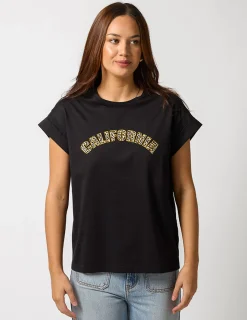 Ace Tee - Black Leopard California