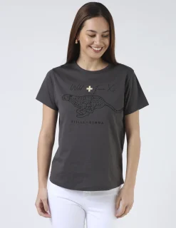 Ace Tee - Grey Snow leopard