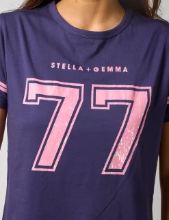Ace Tee - Navy Varsity Numbers