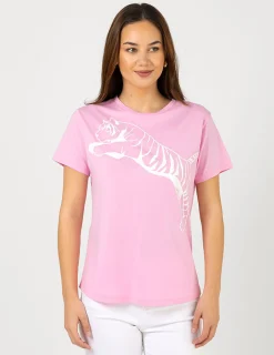 Ace Tee - Pink Leaping Tiger