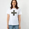 Ace Tee - White Leopard Cross