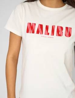 Ace Tee - White Malibu Stripes