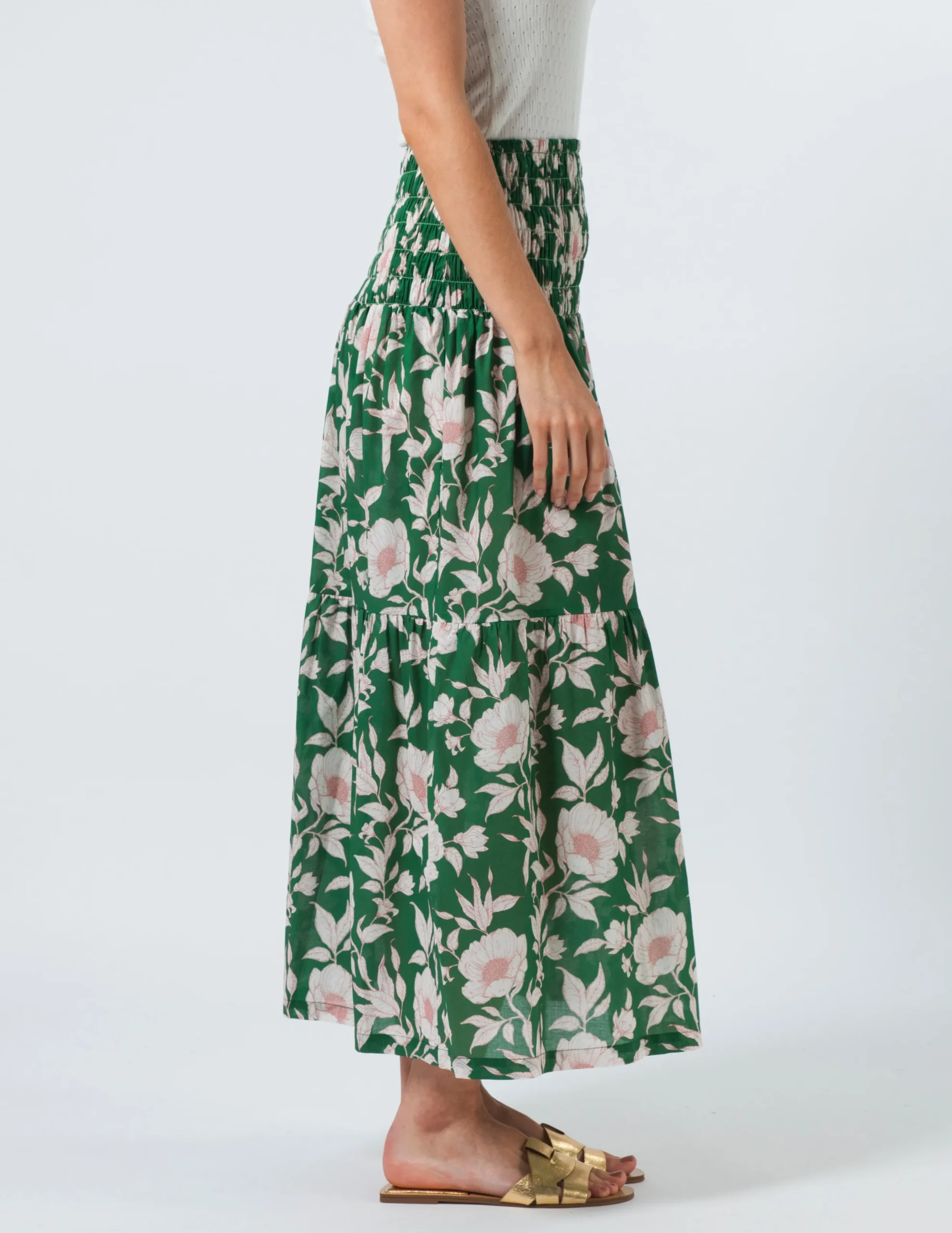 Aja Skirt - Vinatge Green Floral