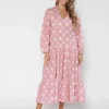 Alyssa Dress - Pink Tangles