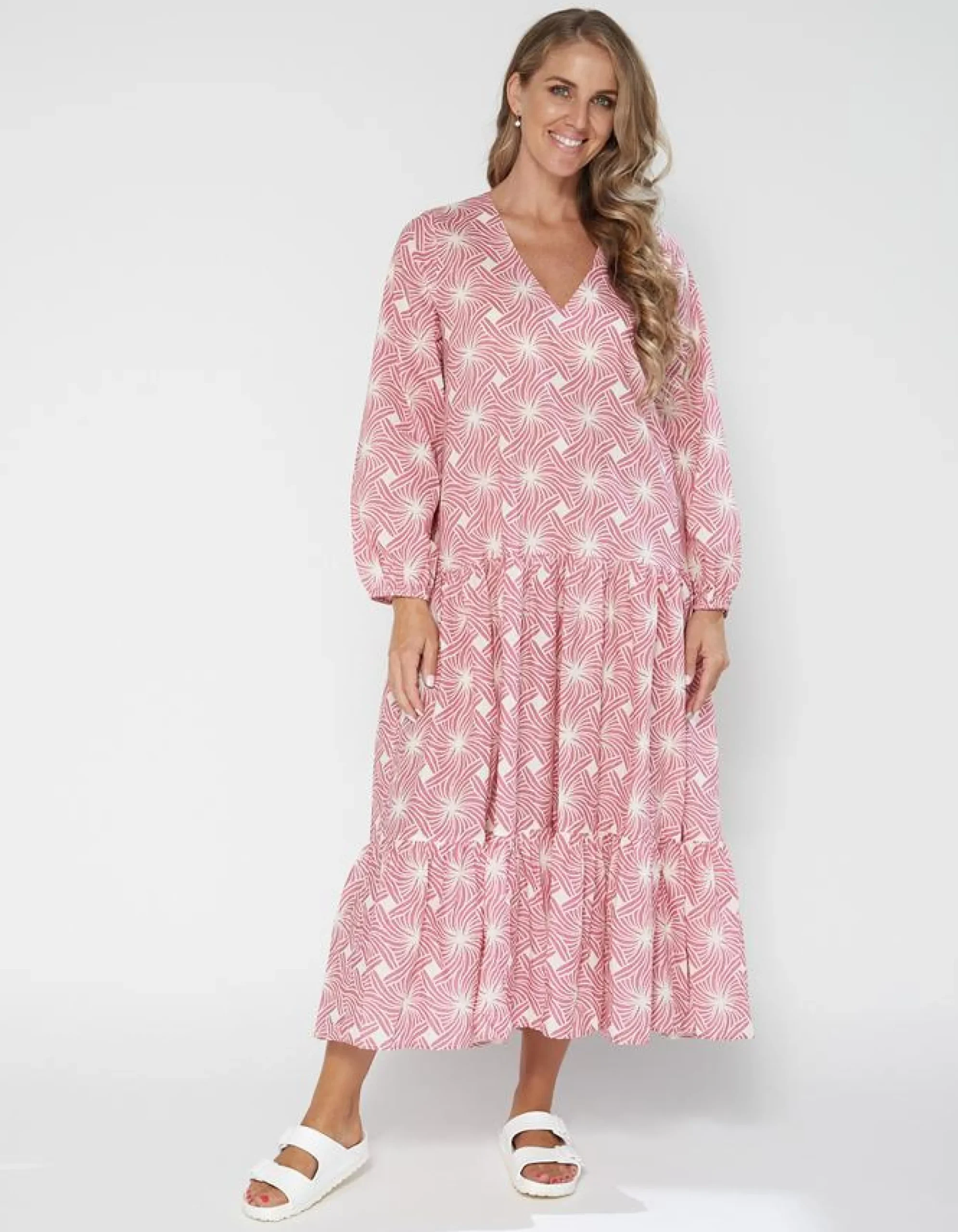 Alyssa Dress - Pink Tangles