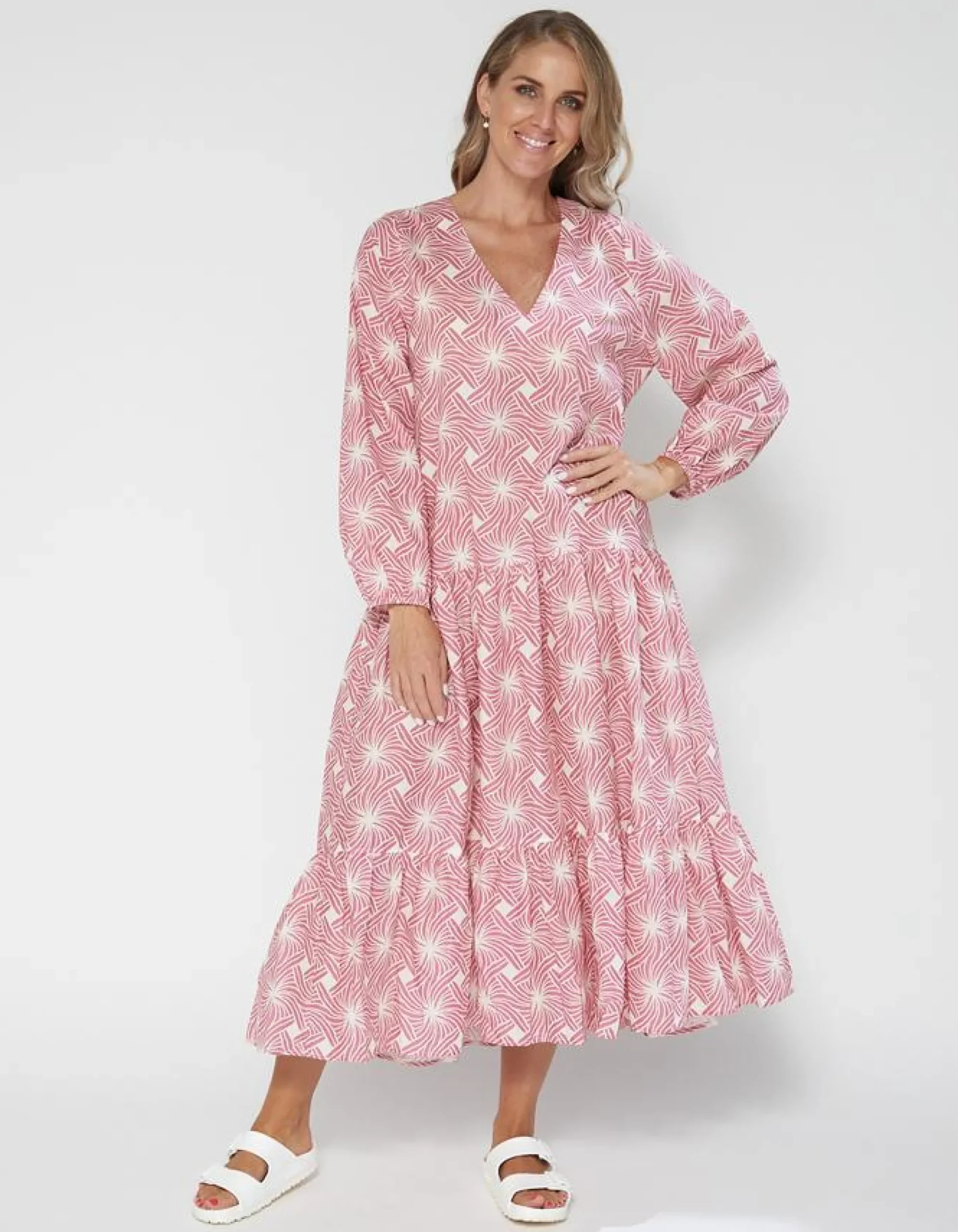 Alyssa Dress - Pink Tangles