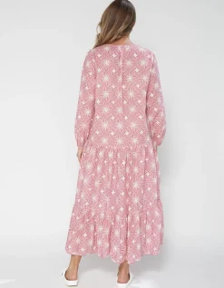 Alyssa Dress - Pink Tangles