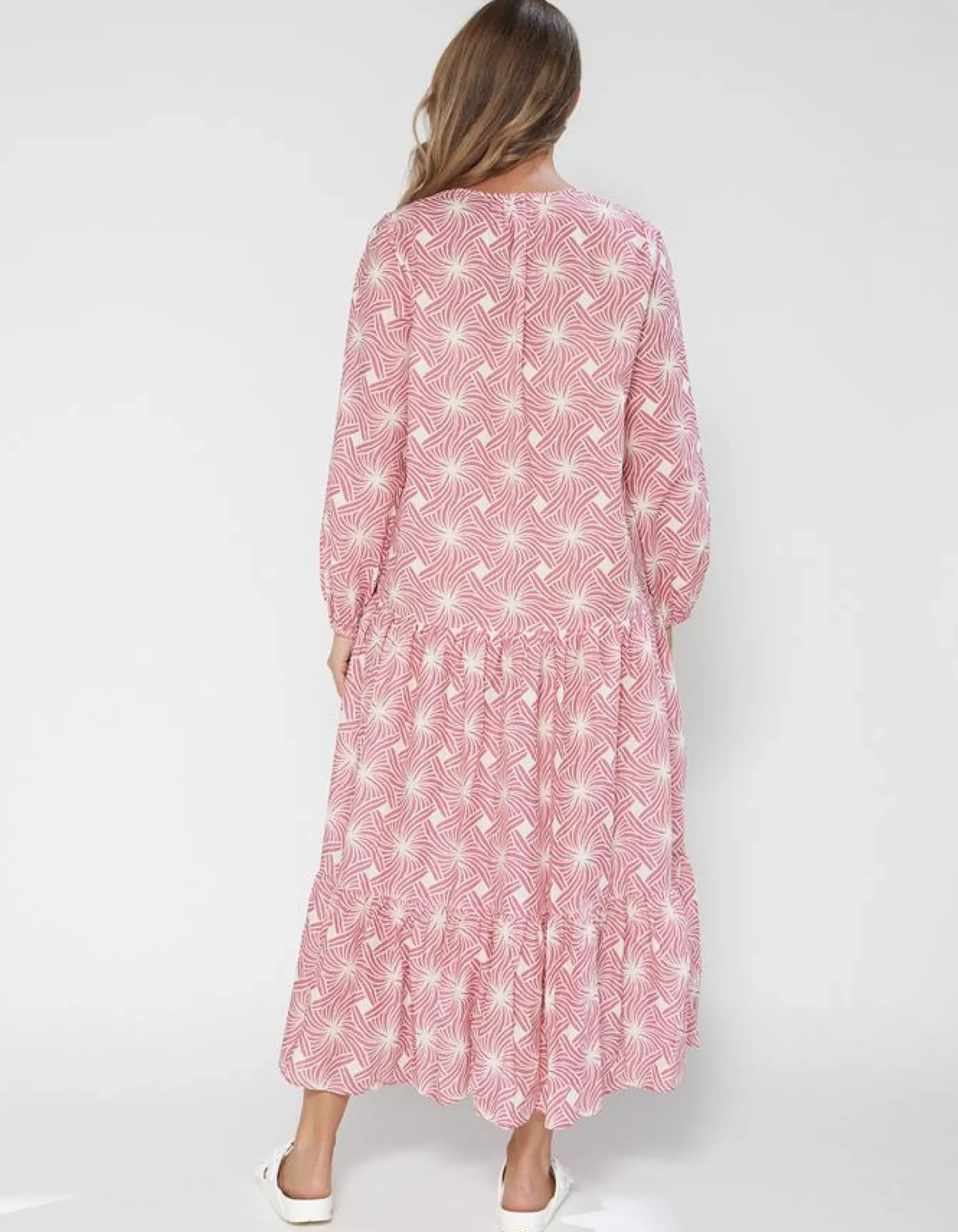 Alyssa Dress - Pink Tangles