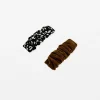 Animal Print Hair Clips - Leopard/Chocolate