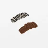 Animal Print Hair Clips - Leopard/Choco 2