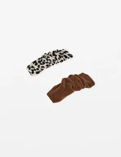 Animal Print Hair Clips - Leopard/Choco 2