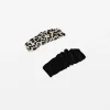 Animal Print Hair Clips - Black/Leopard