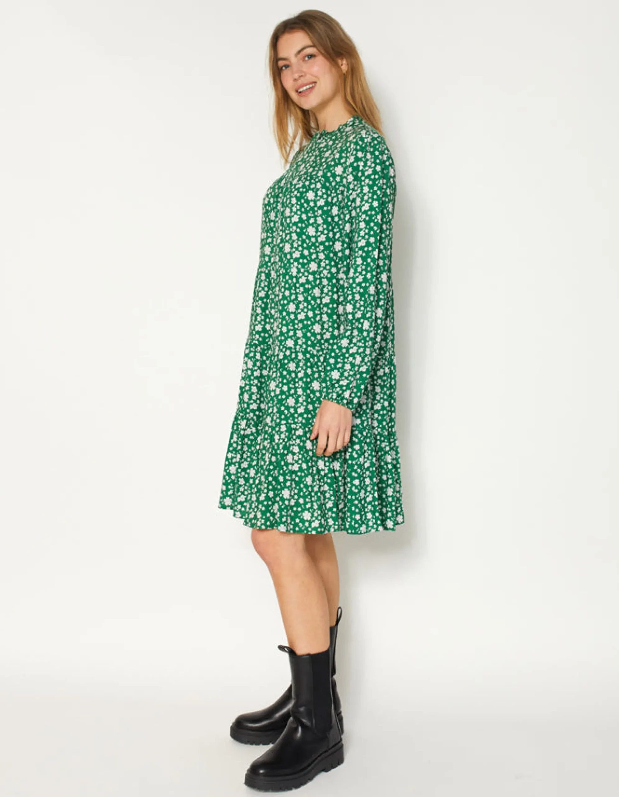 Astoria Dress - Green Florals