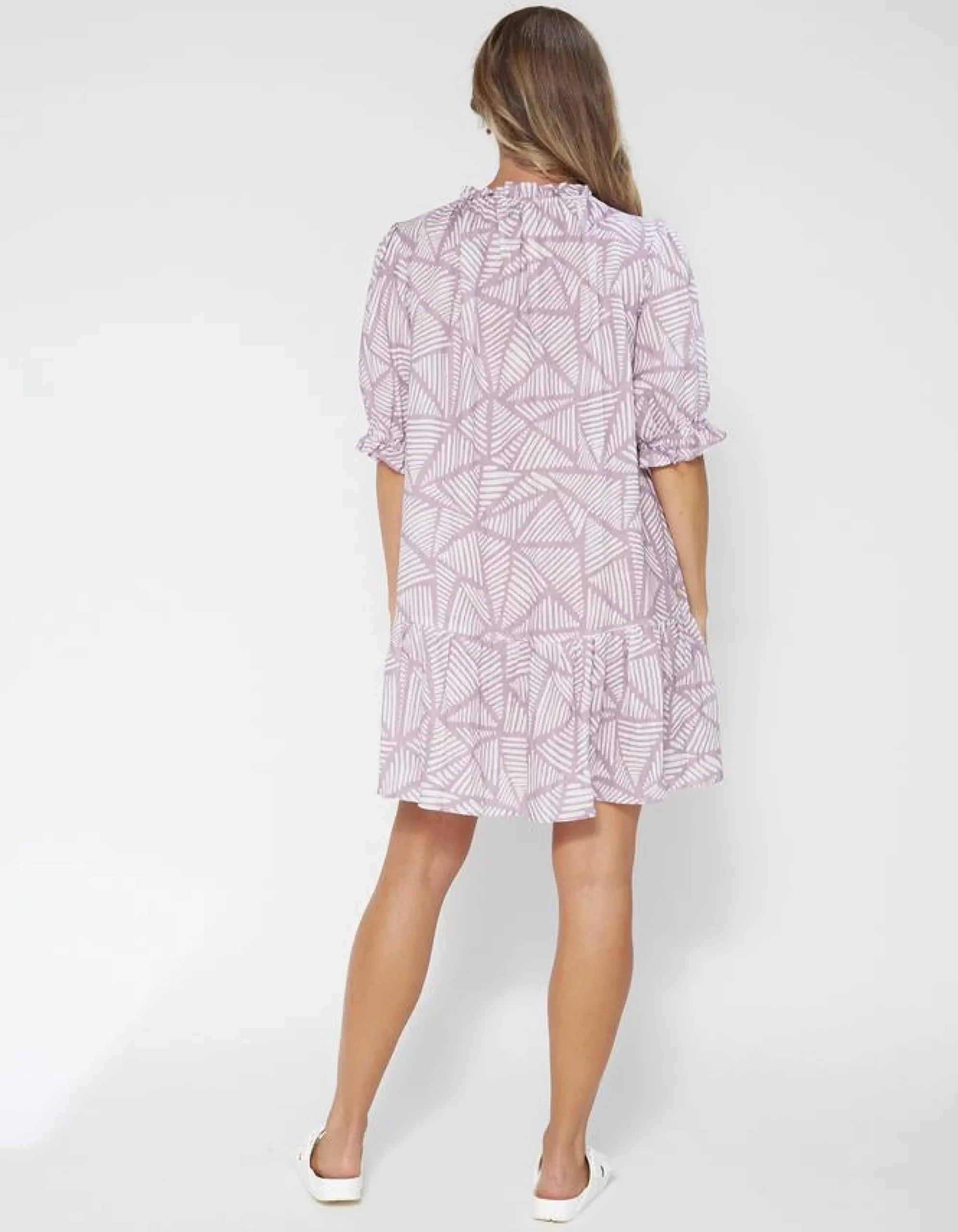 Azalea Dress - Stripey Triangles