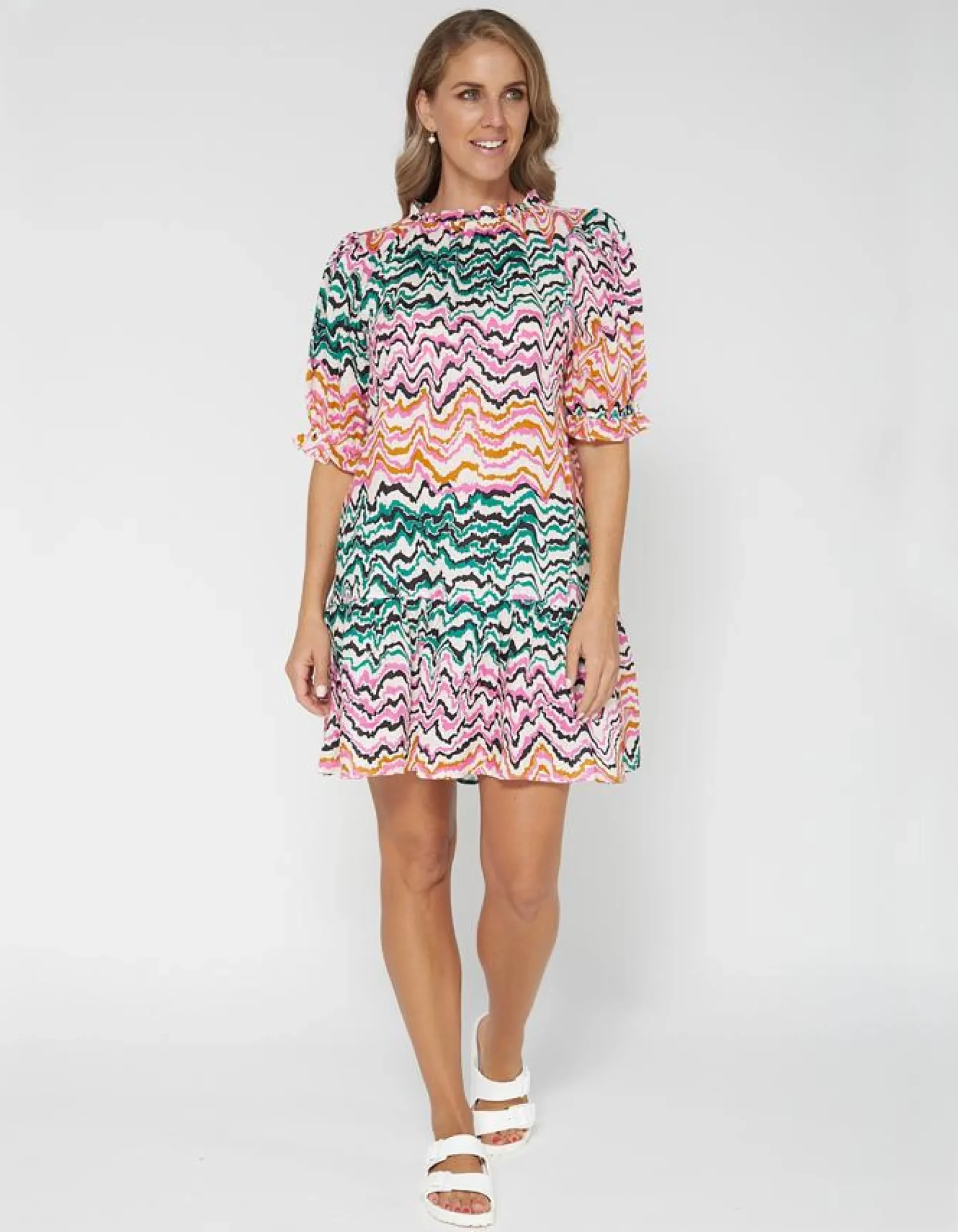 Azalea Dress - Wave Stripes