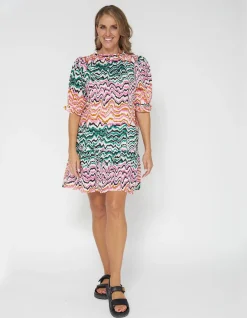 Azalea Dress - Wave Stripes