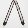 Bag Strap - Brown/Silver Stripe