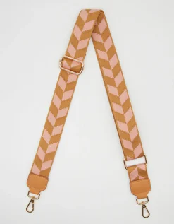 Bag Strap - Chevron Clay and Blush