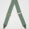Bag Strap - Diamonds Emerald and White