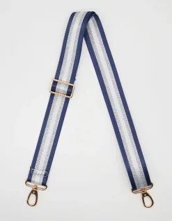 Bag Strap - Navy and Silver