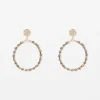 Bead Hoop - Grey/Gold