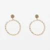 Bead Hoop - White/Gold