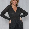 Beverly Lurex Cardigans - Black