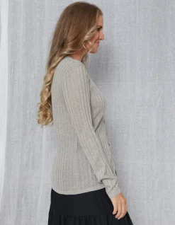 Beverly Lurex Cardigans - Mushroom