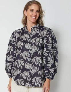 Bianca Shirt - Palm Black