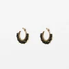 Boho Smokey Black Bead Earrings