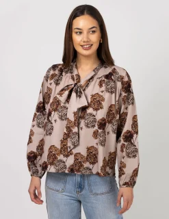 Bowie Blouse - Blush Hydrangea