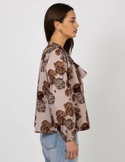 Bowie Blouse - Blush Hydrangea
