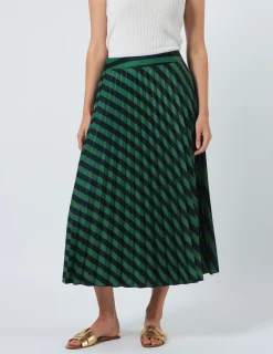 Brigette Skirt - Navy and Green