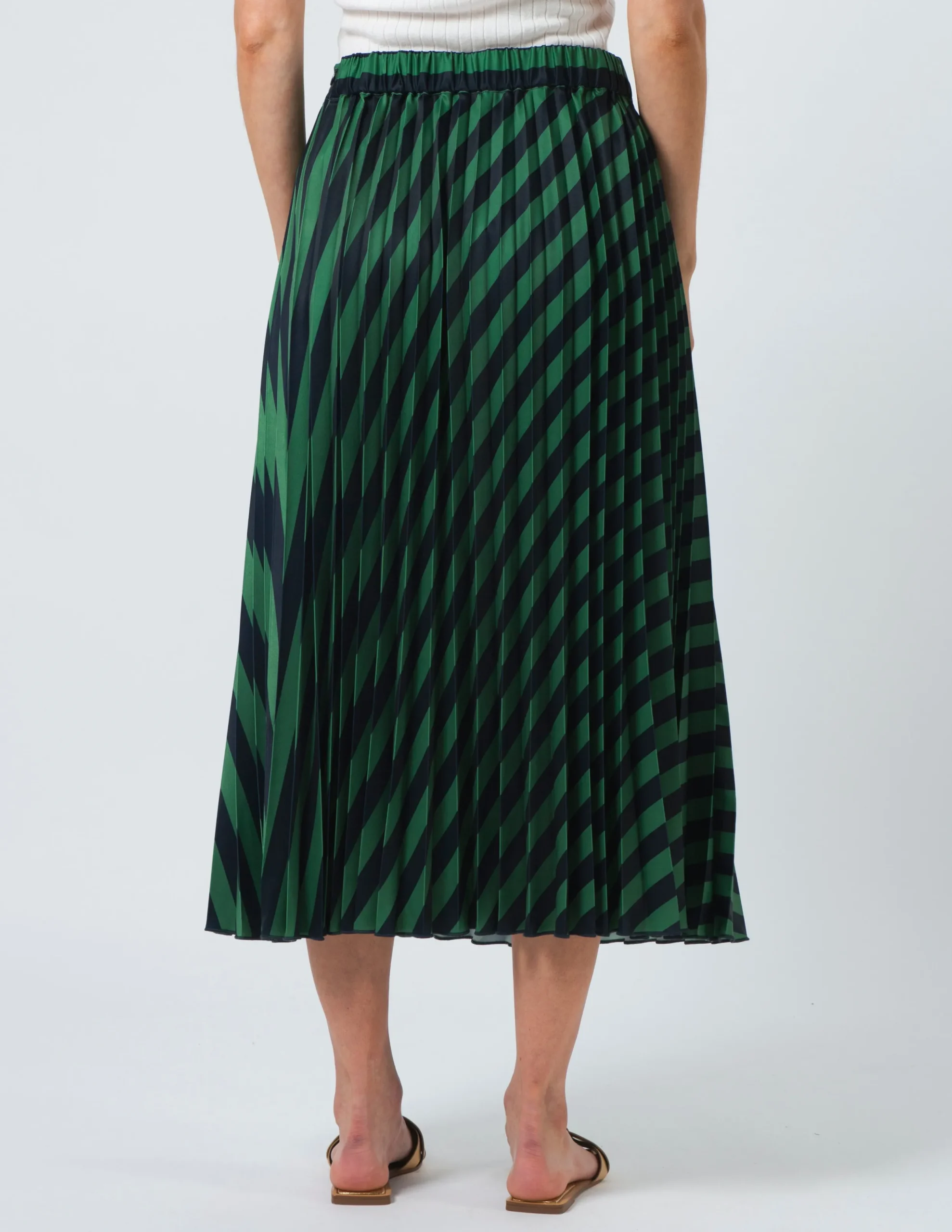 Brigette Skirt - Navy and Green