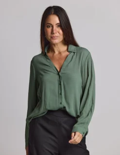 Broadway Blouse - Evergreen