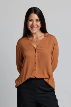 Broadway Blouse - Peacan