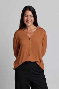 Broadway Blouse - Peacan