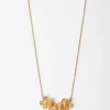3 Brushed Flower Necklace