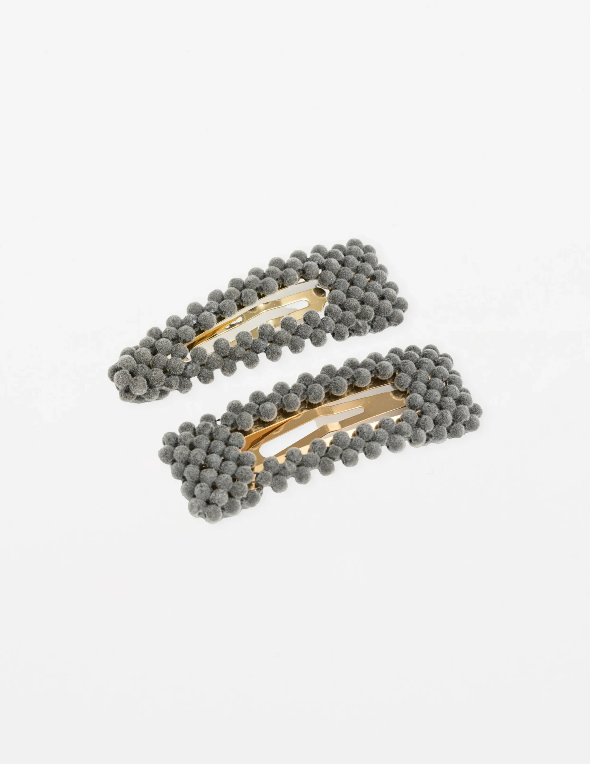 Bubble Hair Clips - Grey