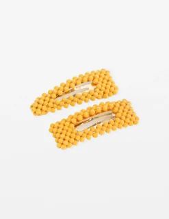 Bubble Hair Clips - Mustard