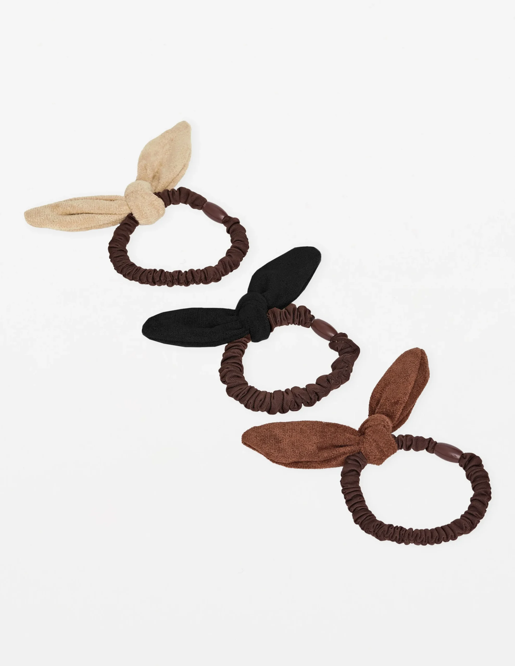 Bunny Scrunchie - Oat/Black/Brown