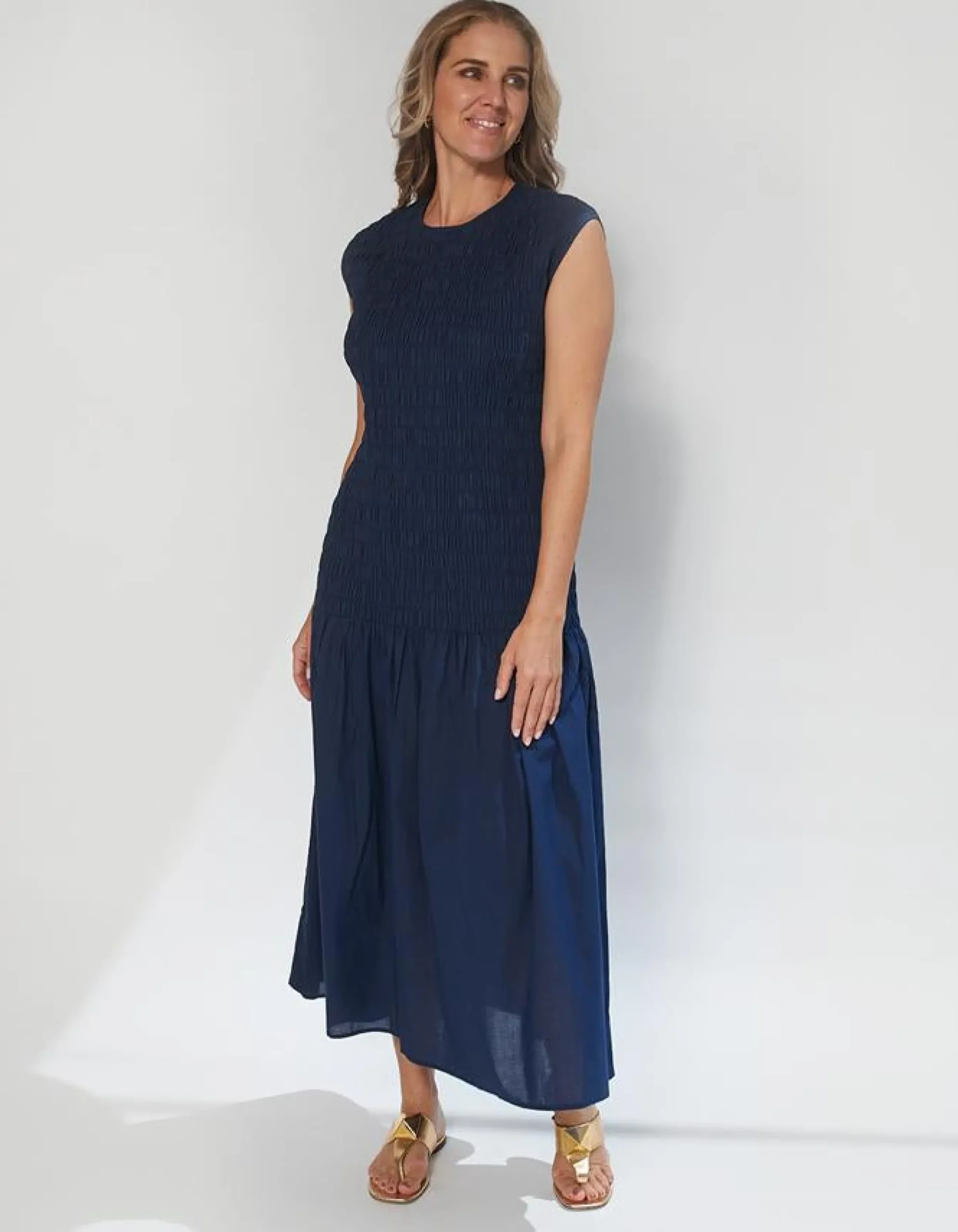 Calia Dress - Indigo