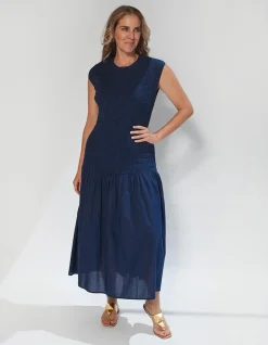 Calia Dress - Indigo