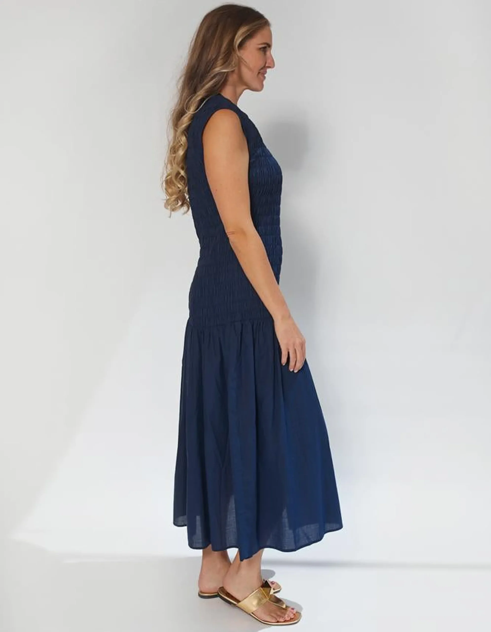 Calia Dress - Indigo