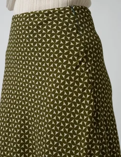 Callista Skirt - Olive Mosaic