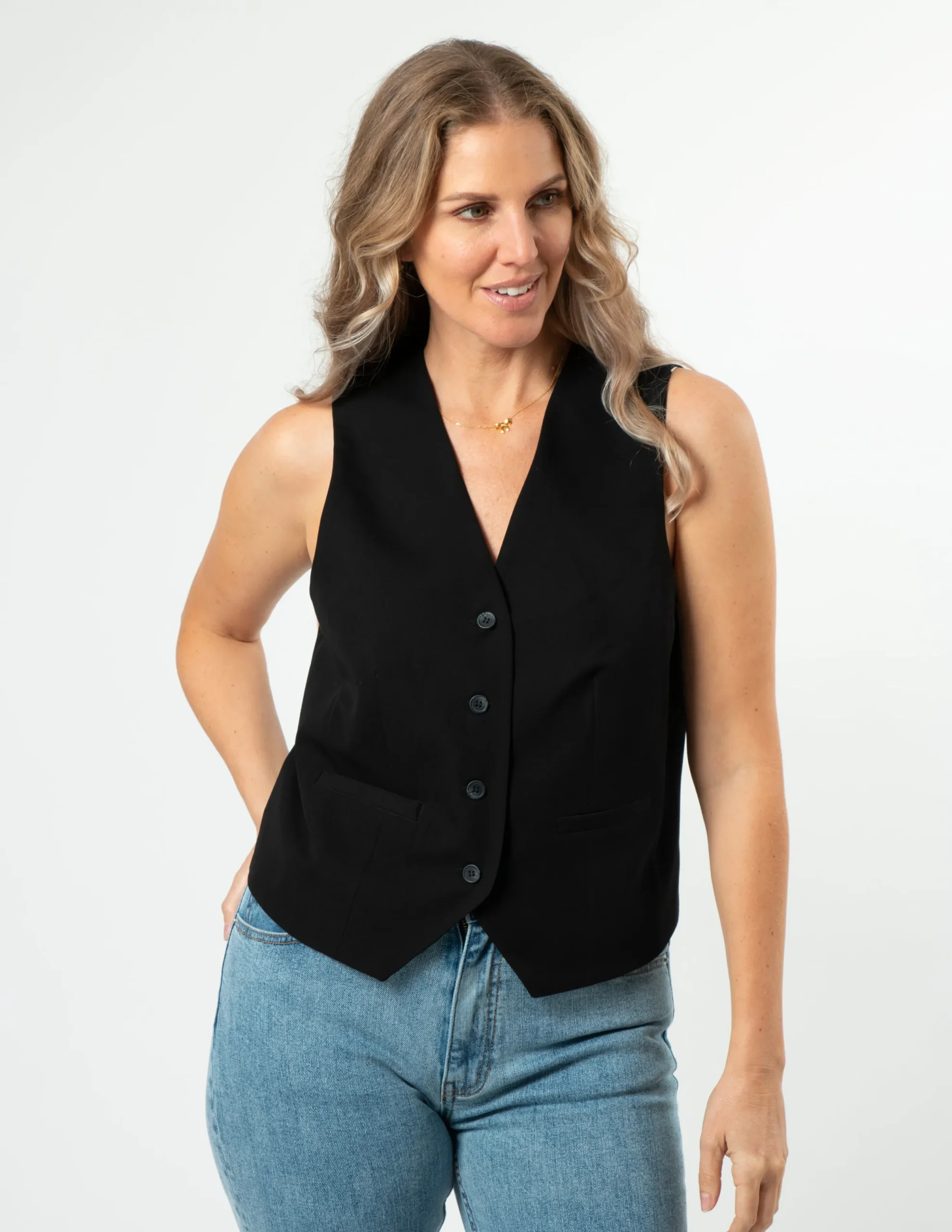Cannes Waistcoat - Black