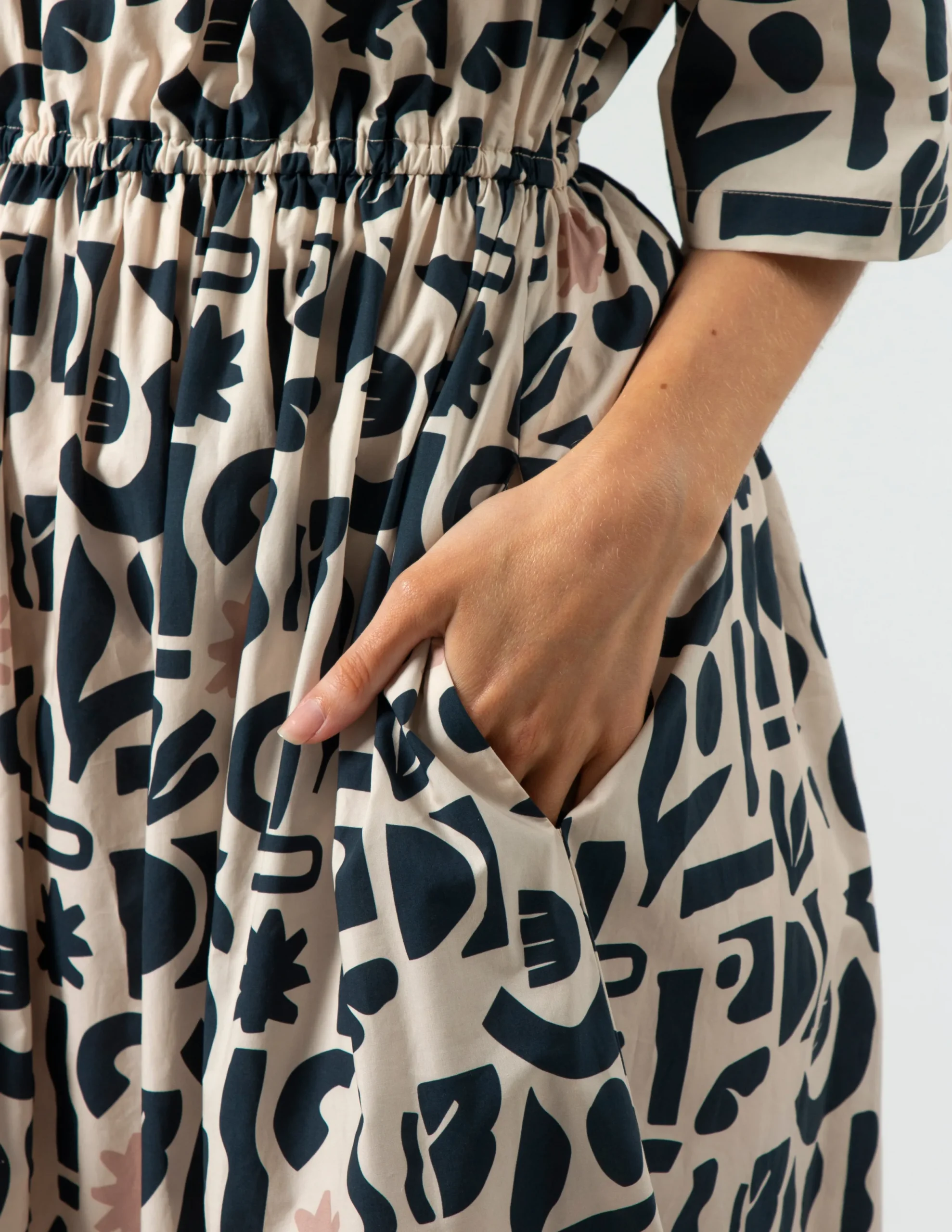 Carrie Dress - Navy Geo