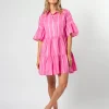 Catalina Dress - Bubblegum Stripe