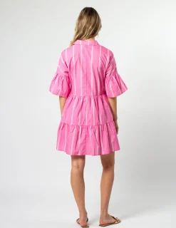 Catalina Dress - Bubblegum Stripe